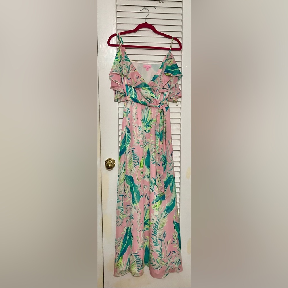 NWOT Lilly Pulitzer Zadie Maxi Dress in Coral Reef Tint Chimposerie Size… - Picture 5 of 7